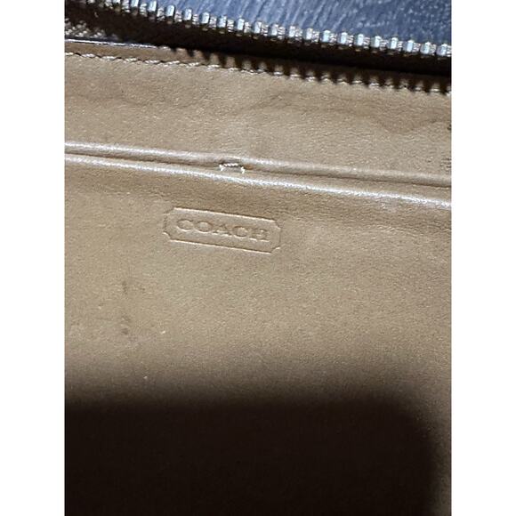 COACH SIGNATURE PENELOPE ACCORDIAN ZIP AROUND WALLET BROWN (used Original) - Picture 5 of 13